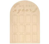 Temeemeg Tableau Photo My First Year, Cadre Photo en Bois pour bébé de 12 Mois, Porte en Arc de 12 x 17 Pouces, Mon Cadre pour garçon et Fille..