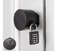 TEMEILI Verrou de poignée de porte, dispositif de verrouillage de bouton de porte, couvercle pour désactiver la poignée de porte/robinet/valve, empêche de tourner le bouton de porte et l'accès au trou de serrure, empêche le fonctionnement du bouton (avec cadenas)