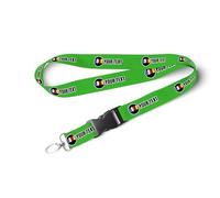TEMEITE Cordon personnalisable avec clip de sécurité et crochet pivotant en métal - Idéal pour les badges d'identité, les clés et l'utilisation au bureau - Plusieurs couleurs disponibles, Vert, taille