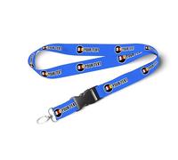 TEMEITE Cordon personnalisable avec clip de sécurité et crochet pivotant en métal - Idéal pour les badges d'identité, les clés et l'utilisation au bureau - Plusieurs couleurs disponibles, bleu, taille