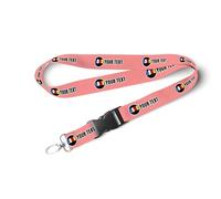 TEMEITE Cordon personnalisable avec clip de sécurité et crochet pivotant en métal - Idéal pour les badges d'identité, les clés et l'utilisation au bureau - Plusieurs couleurs disponibles, rose, taille