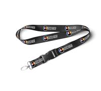 TEMEITE Cordon personnalisable avec clip de sécurité et crochet pivotant en métal - Idéal pour les badges d'identité, les clés et l'utilisation au bureau - Plusieurs couleurs disponibles, Noir ,