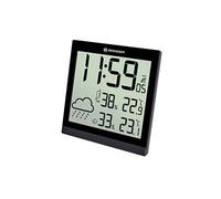 Bresser Station météo et horloge TemeoTrend JC, sans fil, horloge radio DCF, grand écran, noire