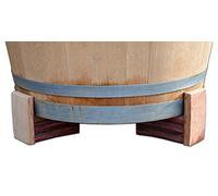 Temesso Le Dessous-de-Plat en Bois de chêne, Pieds pour tonneaux de vin - Set de 3 (2 doulle - Hauteur 6cm)