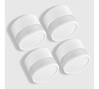 Temgin Plafonnier LED Spot 12W 3000K Lot de 4 Blanc Plafonnier Salon Aluminium Ø10cm 230V Luminaire Spots pour Couloir Chambre Salle à Manger Cuisine