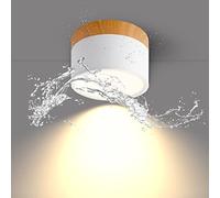 Temgin Plafonnier Spot Salle de Bain IP65 Plafond Saillie Plafonnière Couloir Entree, LED 12W Blanc Chaud Rond Plafonier sans Perçage IRC82 Luminaire Design Épuré 230V Couloir Exterieur 3000K Ø10cm