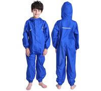 Temhou Poncho pluie Enfant Combinaison de Pluie pour Enfants Filles Imperméable Une Pièce Combinaison Garçons Imperméable