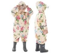 Temhou Poncho pluie Enfant Combinaison de Pluie pour Enfants Garçons Filles Imperméable Une Pièce Combinaison Imperméable