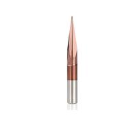 Temhyu 3.175 4 6 8mm tige 2 cannelures droites gravure Bits V Bits routeur Bit TiCN revêtement CNC sculpture fraise(3.175x0.3x20D)
