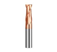 Temhyu Fraise à tige en carbure de tungstène, 6mm, 8mm, 10mm, 2 cannelures, 1-12mm, HRC 45, outils de fraisage CNC(TiCN Coated,6xD6x30x100L)