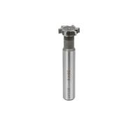 Temhyu Fraise en bout HSS à tige de 8mm, 10mm, 12mm, mèche de routeur for le fraisage du métal, fraise à fente en T CNC(10x1x6x65L)