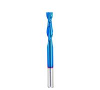 Temhyu Fraise en spirale à 2 cannelures, tige de 3.175 4 6 8 10 12mm, mèche de routeur CNC for le travail du bois, fraise en bout de carbure(3.175x1.5x6x38L)