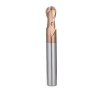 Temhyu HRC 50 55 65 fraise à bout sphérique fraise en carbure de tungstène CNC outil de fraisage de mèche à 2 cannelures fraise à bout sphérique R1 R2(R3XD6X75,HRC55 2F)