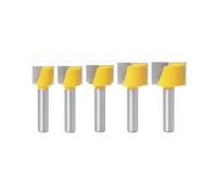 Temhyu Mèche de gravure de fond de nettoyage de tige de 8mm, mèche de routeur en carbure massif, outils for le travail du bois, fraise CNC(5PCS)
