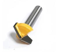 Temhyu Mèche de sculpture à rainure en V à tige de 8mm, fraiseuse en aluminium for mèches de routeur en métal, travail du bois, rainure en V, routeur à 90 degrés, mèche en V CNC(8x12.7x2.3x90angle)