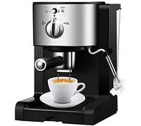 TEmkin 1350W machine à café Appareils ménagers Machine à expresso Machine à café avec pompe de 20 bars Café à pression puissant avec mousseur à lait pour latte et moka