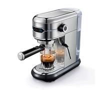 TEmkin Cafetière Machine à café Machine à café en acier inoxydable Semi-automatique Slim Espresso Machine à café Eau chaude