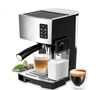 TEmkin Cafetière Machine à cappuccino Latte Machine à expresso automatique Machine à expresso tout-en-un avec mousseur à lait (Color : 265-Silver Grey, Size : UK) (265