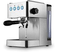 TEmkin Machine à café électrique expresso en acier inoxydable Machine à café pour cappuccino klaxon électrique cuisine appareils électroménagers