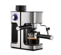 TEmkin Machine à café Machines à expresso Machine à café Cappuccino automatique à chauffage rapide avec baguette mousseuse de lait mousseux pour expresso, Latte Macchiato (Color : Black, Size : UE)