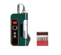 TEmkin Perceuse à Ongles électrique Professionnelle 35 000 TR/Min, polisseuse à Ongles Portable pour pédicure, Dispositif de meulage des Ongles (Vert A)