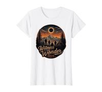 « Témoin de l'éclipse Solaire Wonder 2026 » T-Shirt Graphique avec Valeur, Femme, Blanc, M