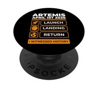 Témoin de Mission Lunaire Artemis 2026 PopSockets PopGrip Adhésif