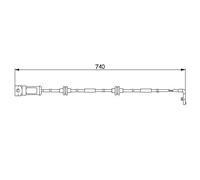 BOSCH 1987474933 Contact d'avertissement. usure des plaquettes de frein