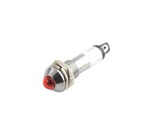 Témoin lumineux en métal 8 mm CC 24 V LED rouge clignotant étanche XD8-2