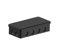 Temolink Boîte de jonction IP65 noire - 1 boîte de jonction étanche en saillie - Joint en caoutchouc amélioré - Boîte de distribution pour pièces humides - Couvercle avec vis - 180 x 88 mm
