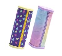 TEMOOUES 2 Pièces Trousse À De Capacité Pochettes Zippées À Grand Compartiment pour Étudiant Garçon Fille Voyage École Multifonctionnel