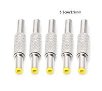 TEMOOUES Adaptateur connecteur 5,5 x 2,5 mm pour lecteur MP3 MP4 équipement audio-vidéo prise mâle de voiture 5 pièces connecteur banane connecteur vis soudure seau adaptateur prise cordon bouchon