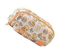 TEMOOUES Adorable trousse à crayons en forme d'animal - Grande capacité - Pour gommes, marqueurs, ciseaux, rangement - Jolie boîte Capybara, Jaune canard