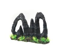 TEMOOUES Aquariums Resin Rockery Landscape Décrit comme Une Grotte Refuge Montagne pour Les Poissons Les Crevettes du Bureau À Domicile Aquariums Décor