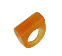 TEMOOUES Bagues géométriques minimalistes en résine, bijoux unisexes confortables avec sélection de couleurs vives bagues en résine polygonale, taille unique, Comme décrit, Comme décrit.