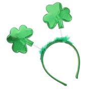 TEMOOUES Bandeau de leprechaun irlandais à plumes scintillantes - Accessoire de fête - Vert