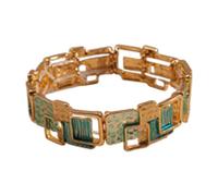 TEMOOUES Bijoux en alliage élastique avec motif carré en métal réglable et confortable pour un usage quotidien et un événement spécial, One Size, Comme décrit