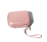 TEMOOUES Boîtier en cuir pour appareil photo - Prévention des chutes - Entretien facile - Solution de transport - Housse de protection - Texture PU - Sac de voyage, rose gold