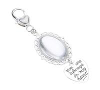 TEMOOUES Bouquet De Mariage Photo Charm Cadre Ovale Avec Broche Pendentif Pour Mariée Élégante Épinglette Évaluations Équipement Fabrication Bijoux