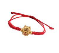 TEMOOUES Bracelet tendance en corde rouge réglable avec signe du zodiaque animal - Chaîne de poignet porte-bonheur - Bracelet polyvalent fabriqué à la main, taille unique, Comme décrit