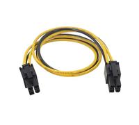 TEMOOUES Câble d'alimentation 18 AWG entièrement métallique à 4 broches pour carte mère CPU alimentation circuit imprimé port 4 broches