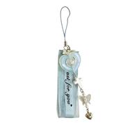 TEMOOUES Chaîne De Cartes Douces Ornement Téléphone Portable Bijoux Téléphone Élégants Pendentif Chaîne Déclaration Texture Acrylique Pour Ruban Quotidien Pendentif En Forme Cœur