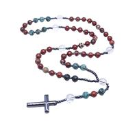 TEMOOUES Collier chaîne de pull en pierre, pendentif à breloque naturel, Texture unisexe pour hommes et femmes, charme religieux