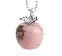 TEMOOUES Collier en pierre naturelle offrant un mélange d ' élégance et de mode, pendentif de fruits, bijoux, accessoire de mode, collier en chaîne à Texture de pierre