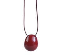 TEMOOUES Collier long avec cordon ciré à la mode, breloque moderne avec pendentif en perles, idéal pour les voyages et les événements sociaux, polyvalent à la mode
