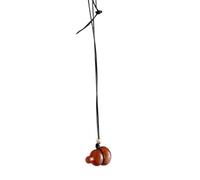 TEMOOUES Collier pendentif gourde fait à la main, collier de gourde en pierre naturelle unique, chaîne de clavicule pour les fêtes et les célébrations, conceptions de bijoux uniques