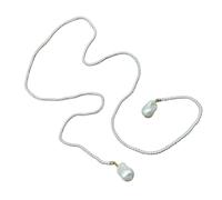 TEMOOUES Collier ras du cou à double rangée de cristaux verts et de perles de culture, design confortable pour tous les jours, bijoux ras du cou élégants en perles spinelles vertes, taille unique