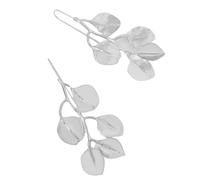 TEMOOUES Collier Ras Du Cou En Feuille De Ginkgos Pour Femmes Boucles D'oreilles Couleur Or Et Argent Pour Rehausser N'importe Quelle Tenue Collier Mode Robuste