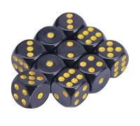 TEMOOUES Corner Rondes Six Siares Pack en Vrac De 10 Couleurs Couleur Assorties 16 Mm Cubes Acryliques avec des Points Nombre pour Les Utilisent Le Coin Ronde Définir Petits Cubes Colorés avec