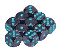 TEMOOUES Corner Rondes Six Siares Pack en Vrac De 10 Couleurs Couleur Assorties 16 Mm Cubes Acryliques avec des Points Nombre pour Les Utilisent Le Coin Ronde Définir Petits Cubes Colorés avec